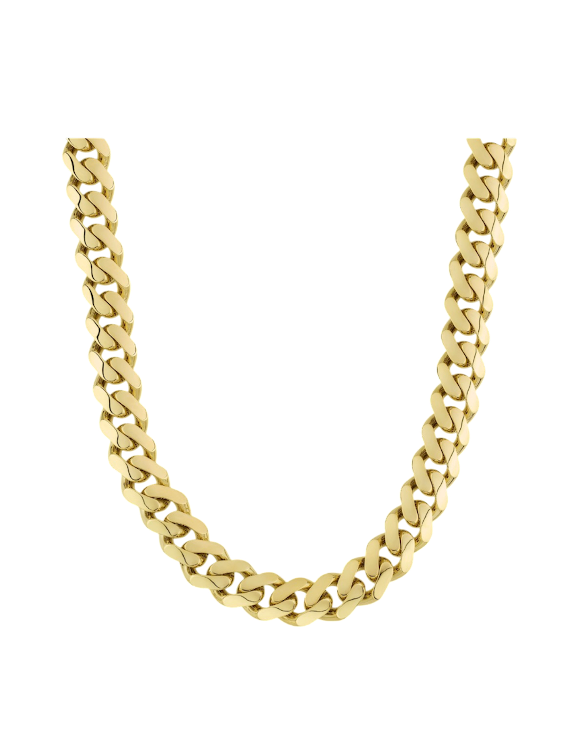 10K PLAIN CUT MONACO NECKLACE